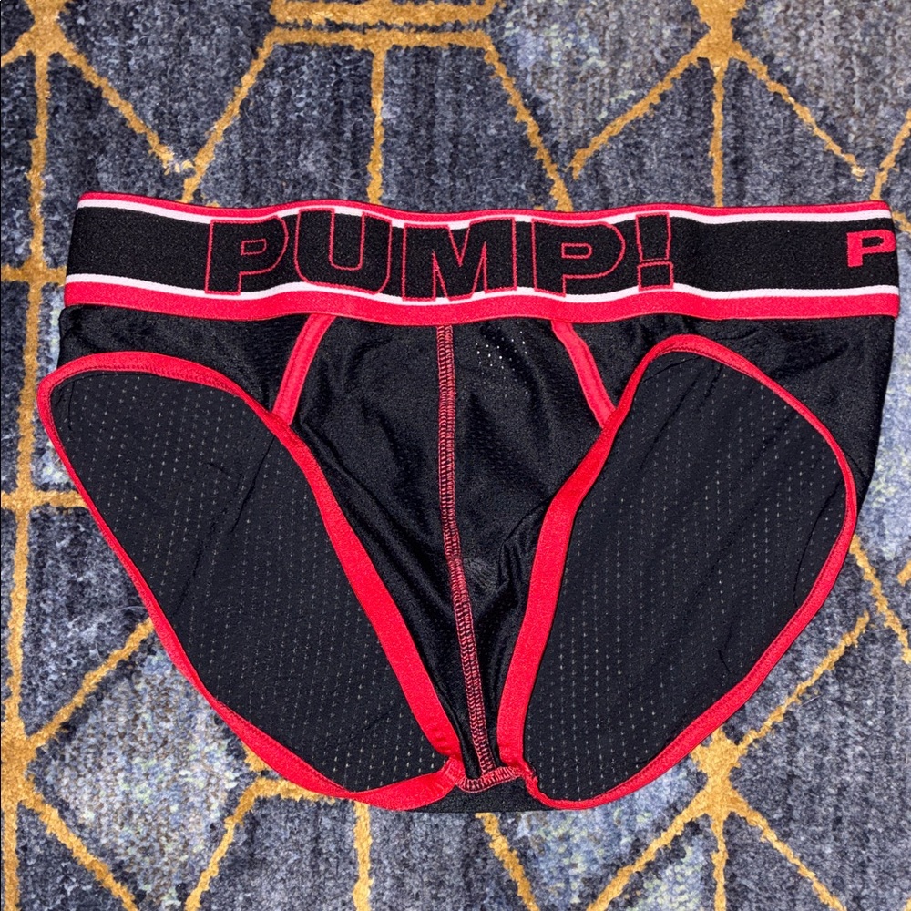 Pump Black and Red Men's Briefs